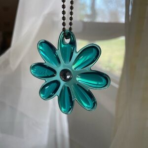 Coach Poppy Teal Blue Flower Hangtag